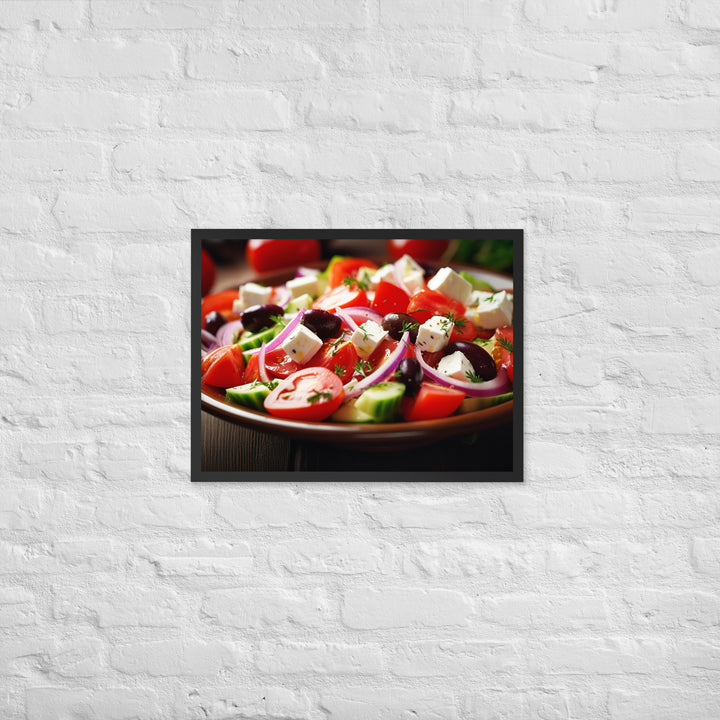 Greek Salad Framed poster 🤤 from Yumify.AI