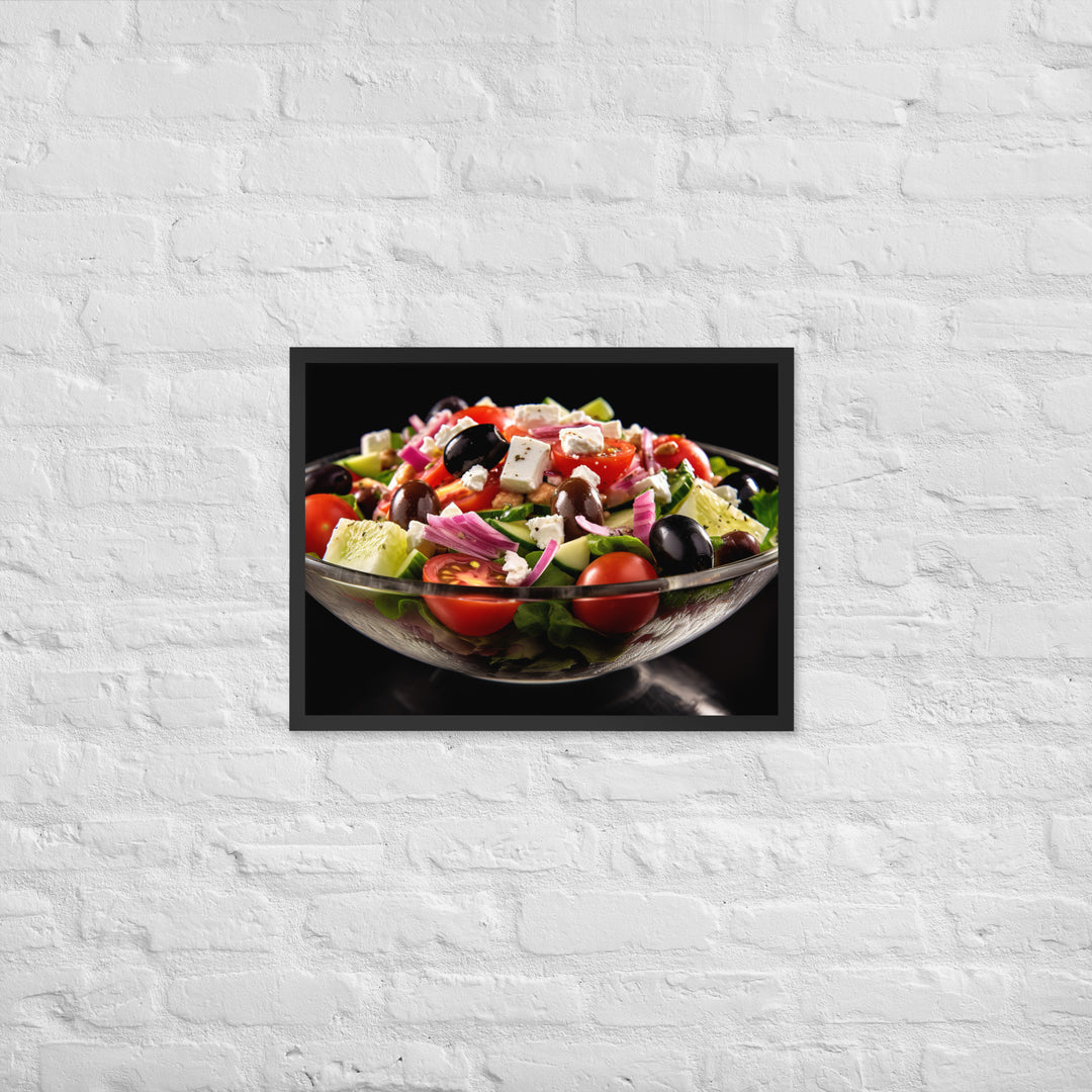 Greek Salad Framed poster 🤤 from Yumify.AI