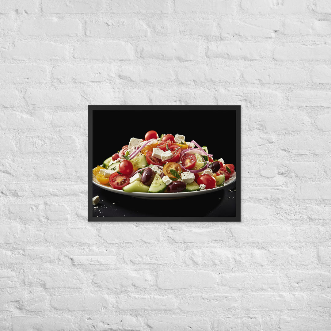 Greek Salad Framed poster 🤤 from Yumify.AI