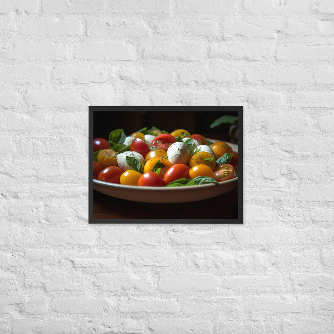 Tomato and Mozzarella Salad Framed poster 🤤 from Yumify.AI