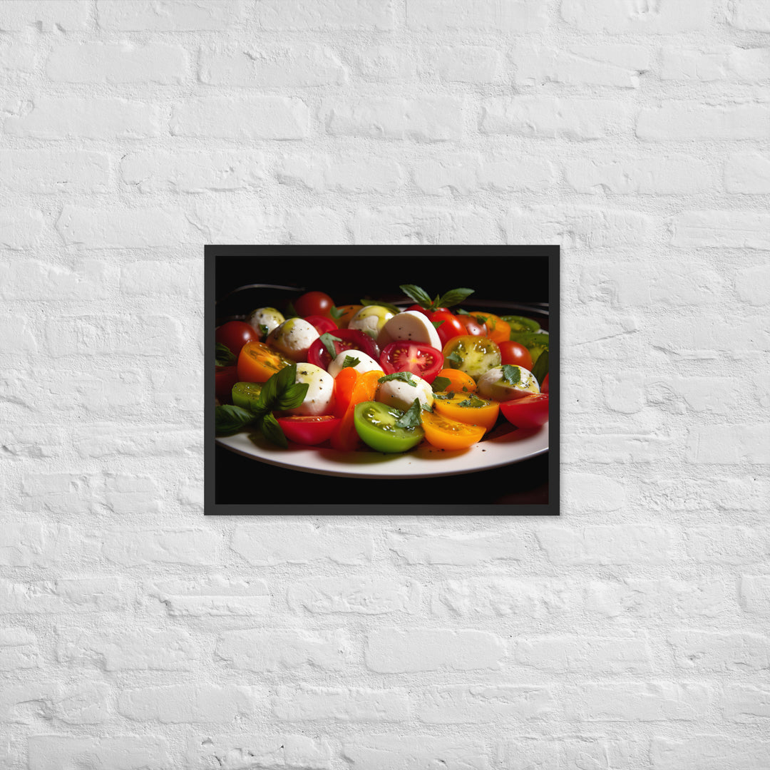 Tomato and Mozzarella Salad Framed poster 🤤 from Yumify.AI