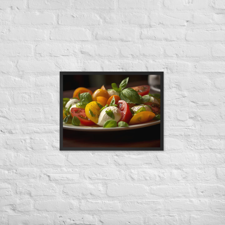 Tomato and Mozzarella Salad Framed poster 🤤 from Yumify.AI