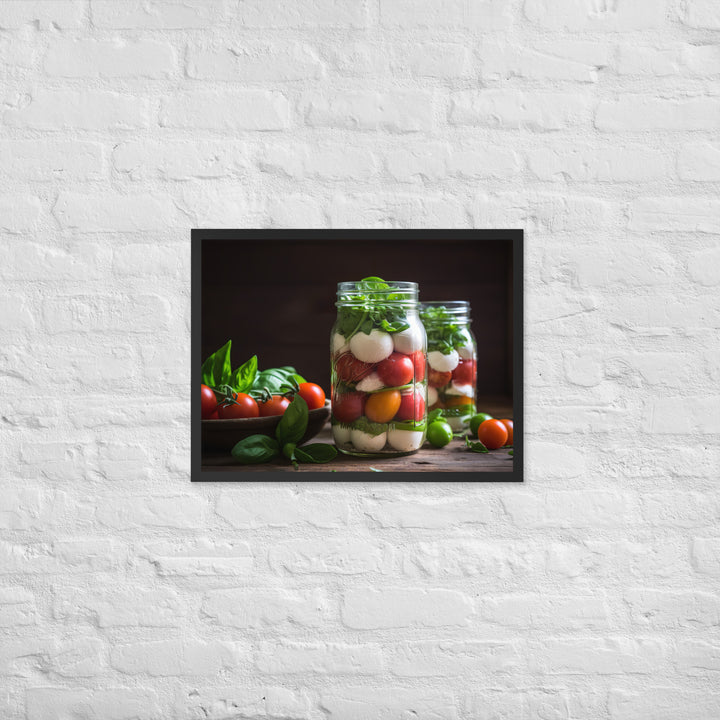 Mason Jar Caprese Salad Framed poster 🤤 from Yumify.AI