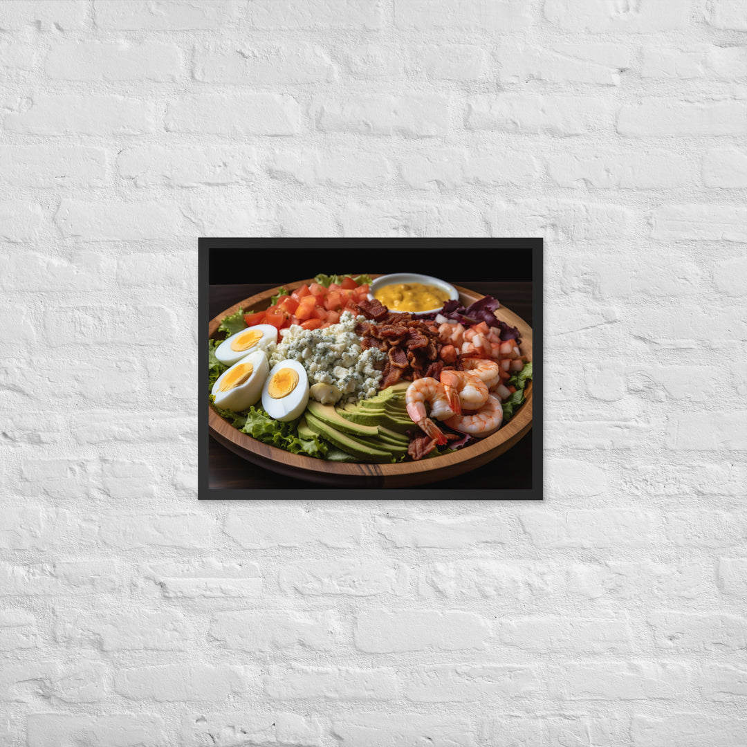 Cobb salad with shrimp Framed poster 🤤 from Yumify.AI