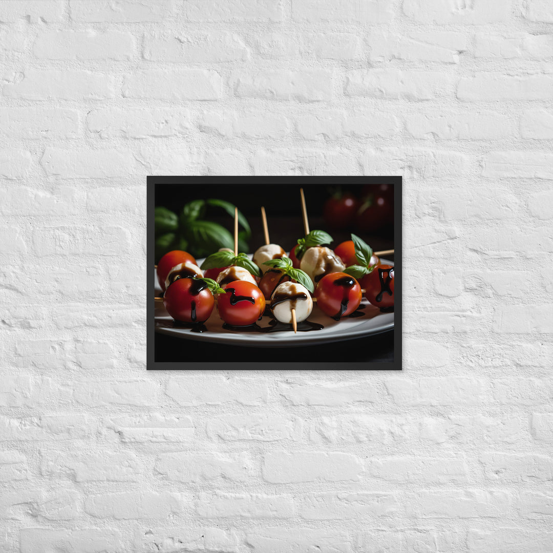 Caprese Skewers Framed poster 🤤 from Yumify.AI