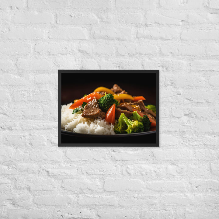 Sirloin Stir Fry with Veggies Framed poster 🤤 from Yumify.AI