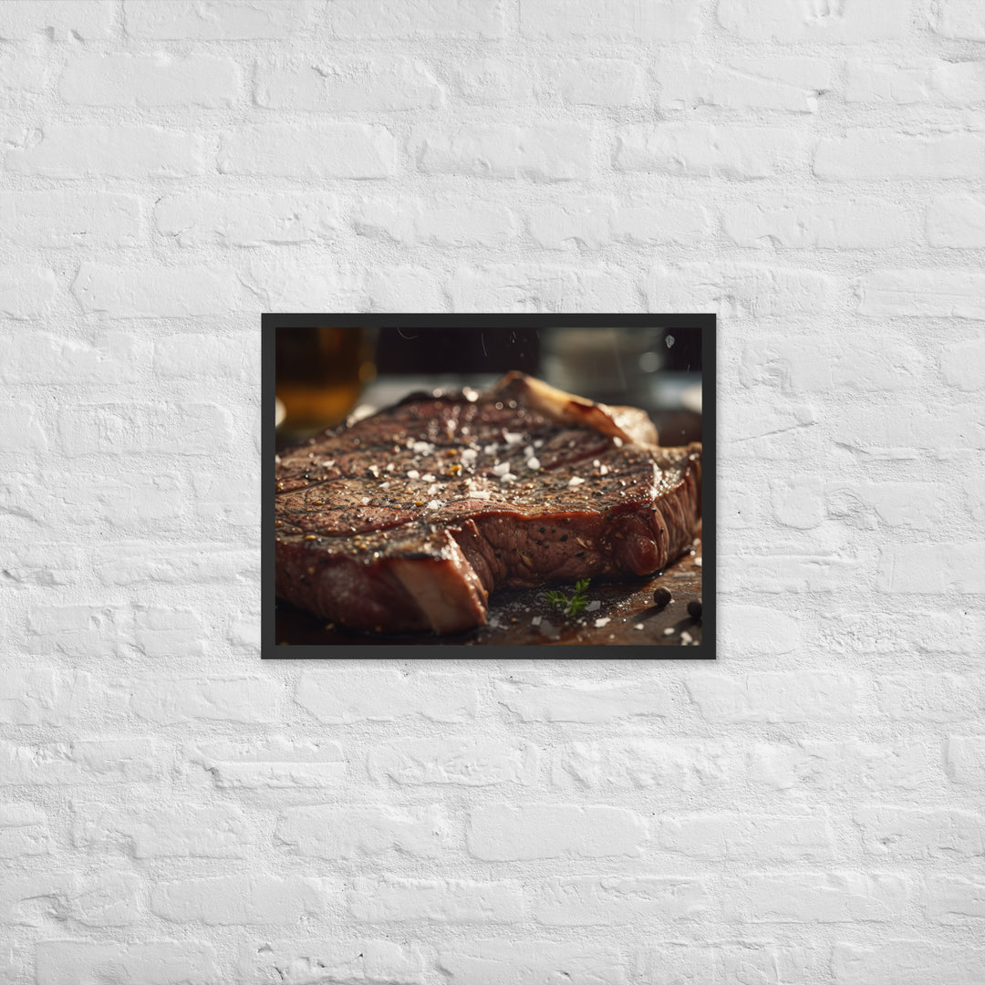 Porterhouse Steak for Your Inner Carnivore Framed poster 🤤 from Yumify.AI