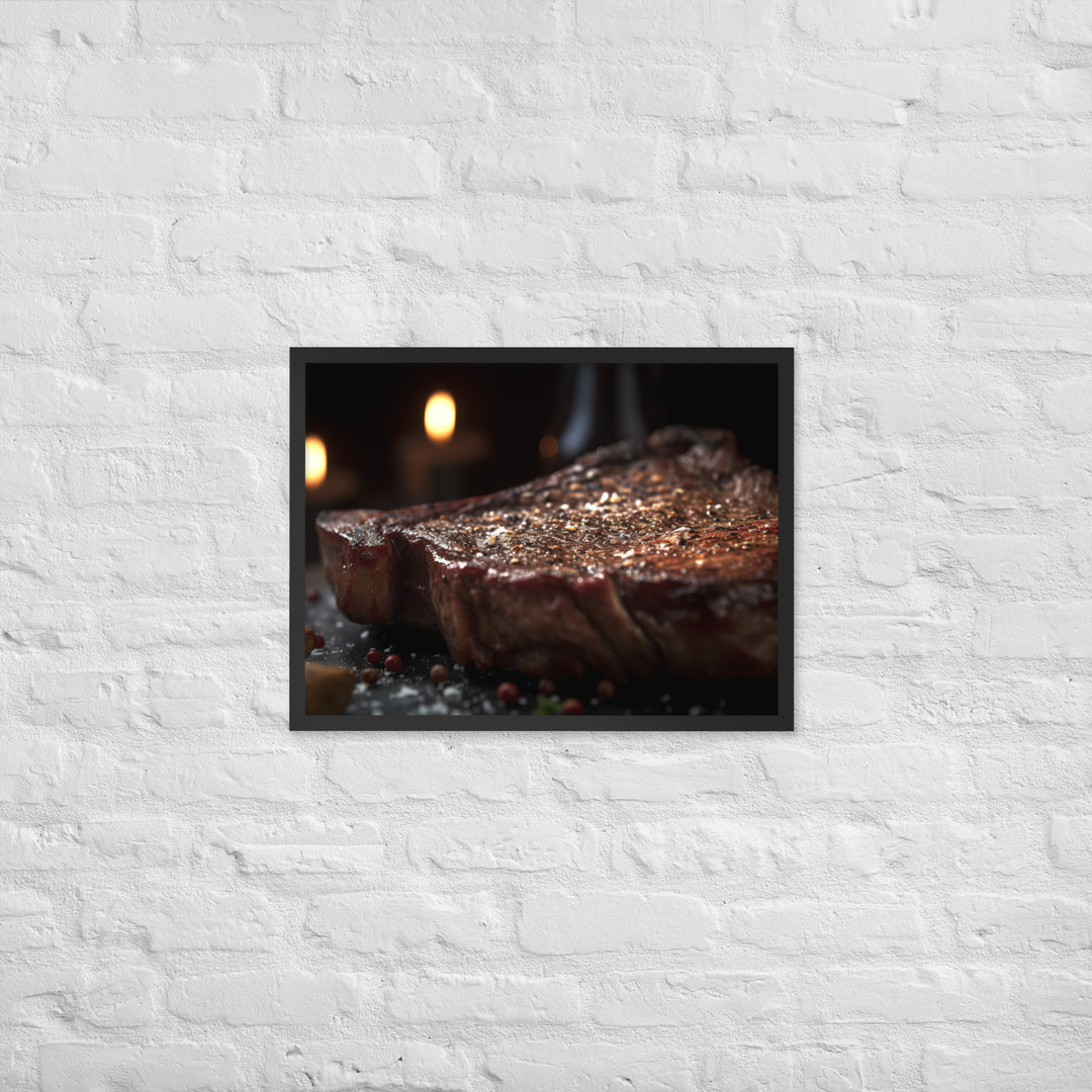 Porterhouse Steak for Your Inner Carnivore Framed poster 🤤 from Yumify.AI