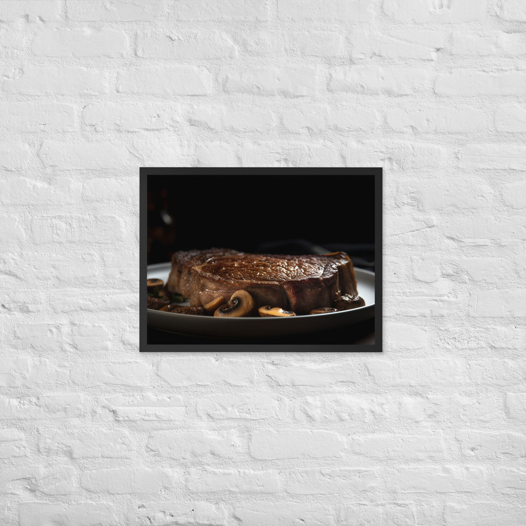 Pan Seared Ribeye Framed poster 🤤 from Yumify.AI