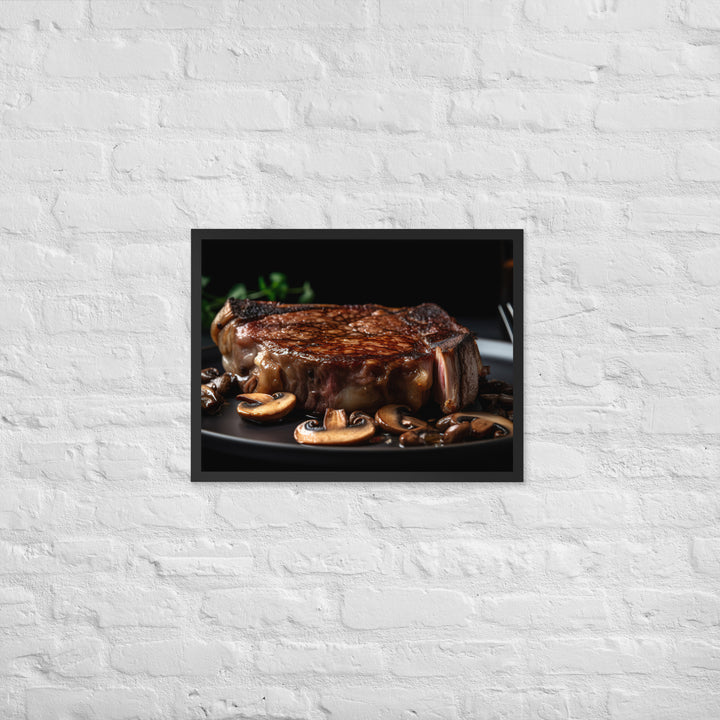 Pan Seared Ribeye Framed poster 🤤 from Yumify.AI