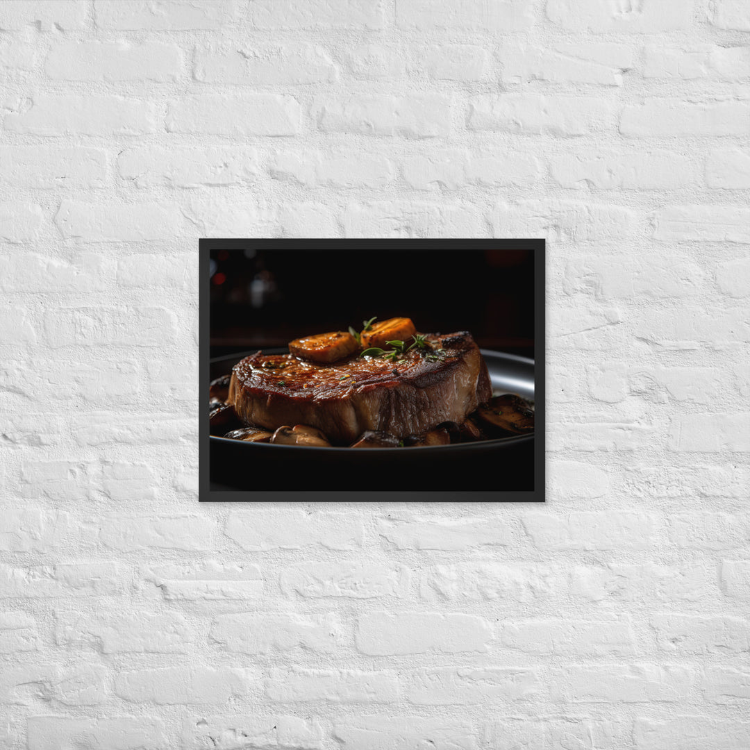 Pan Seared Ribeye Framed poster 🤤 from Yumify.AI