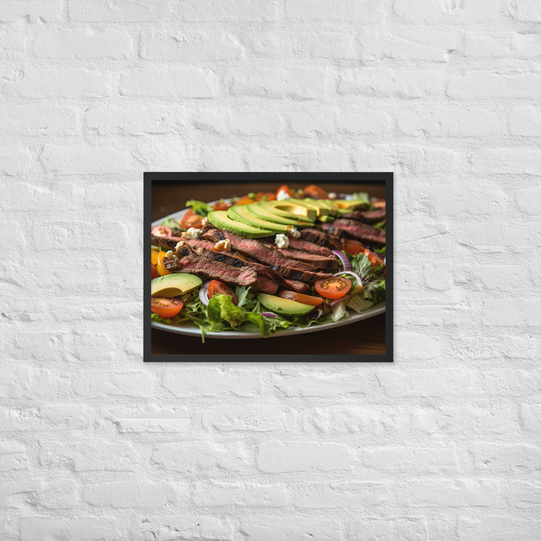 Grilled Skirt Steak Salad Framed poster 🤤 from Yumify.AI