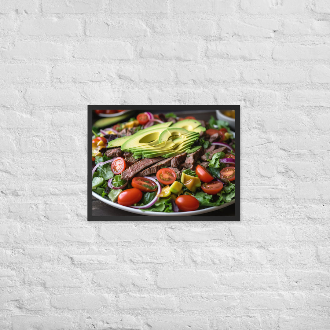 Grilled Skirt Steak Salad Framed poster 🤤 from Yumify.AI