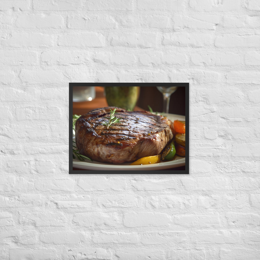 Grilled Ribeye Framed poster 🤤 from Yumify.AI