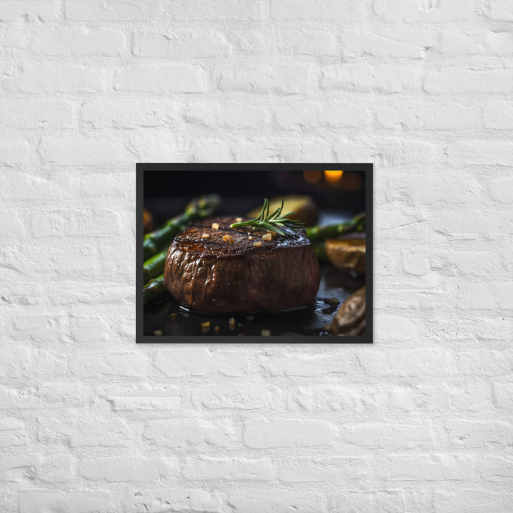 Grilled Filet Mignon Framed poster 🤤 from Yumify.AI