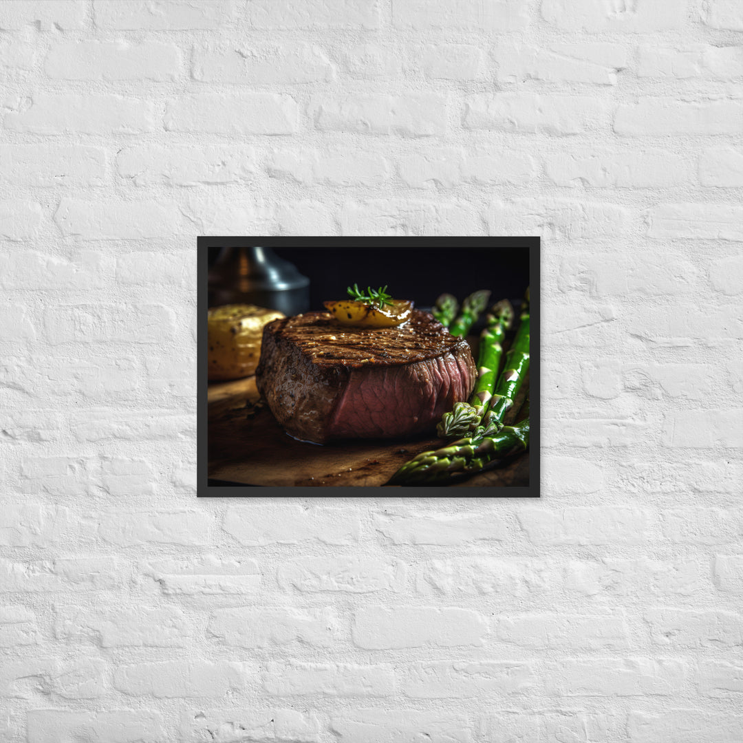 Grilled Filet Mignon Framed poster 🤤 from Yumify.AI