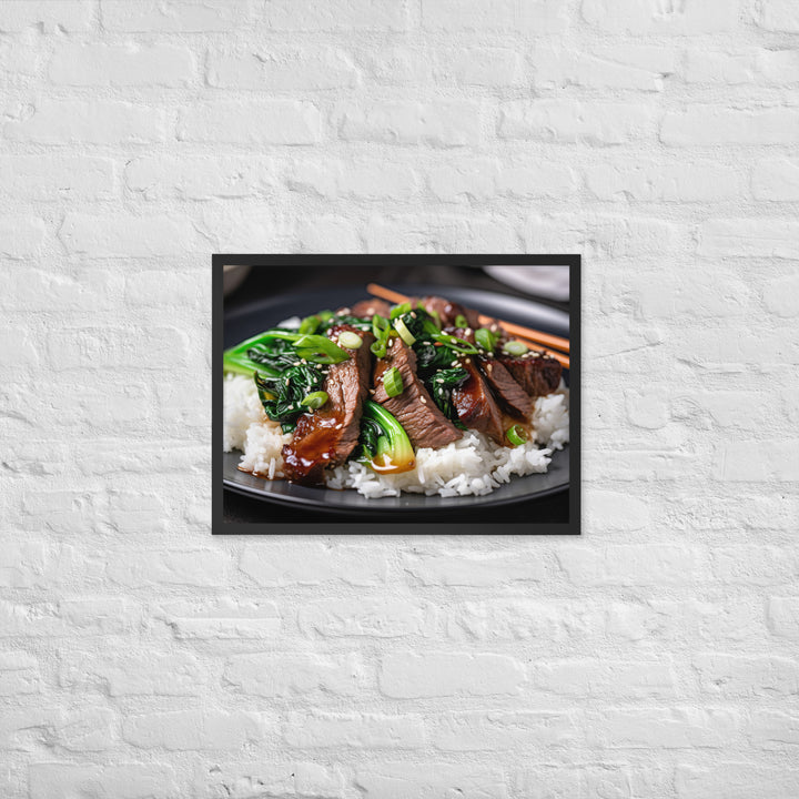 Asian Style Skirt Steak Framed poster 🤤 from Yumify.AI