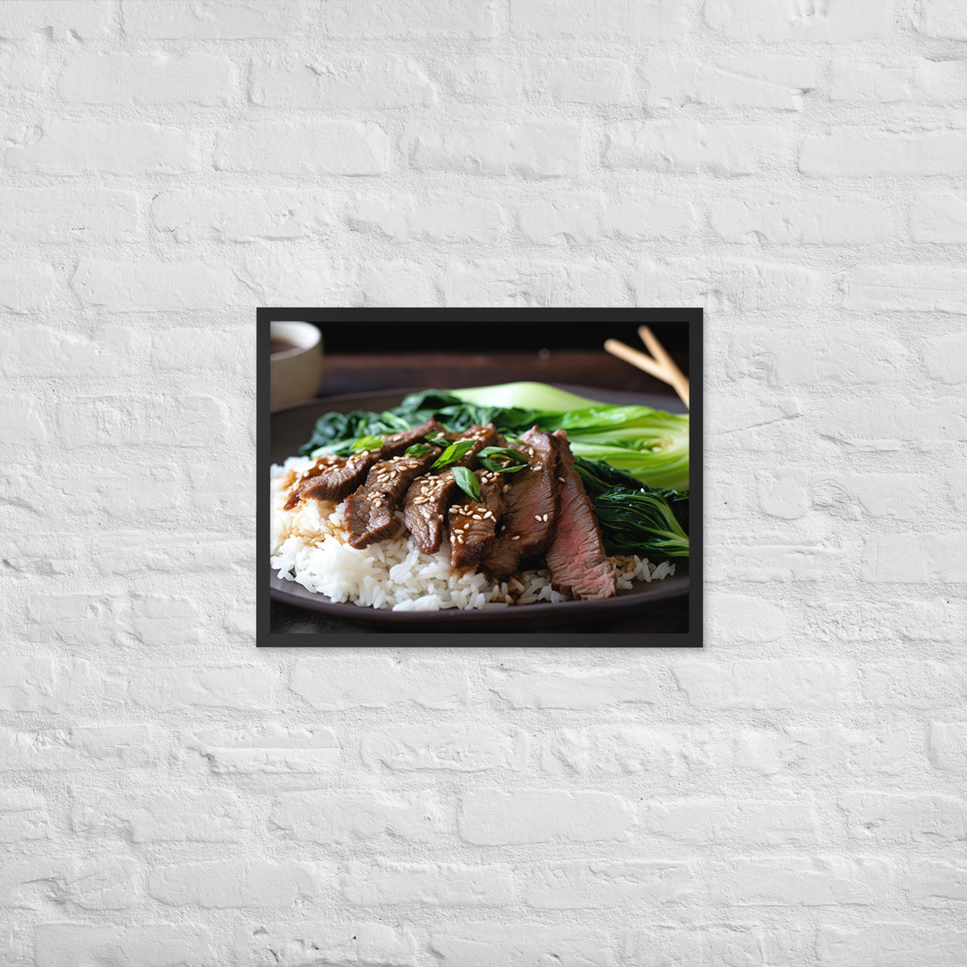 Asian Style Skirt Steak Framed poster 🤤 from Yumify.AI