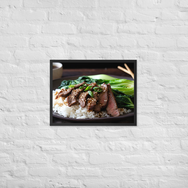 Asian Style Skirt Steak Framed poster 🤤 from Yumify.AI