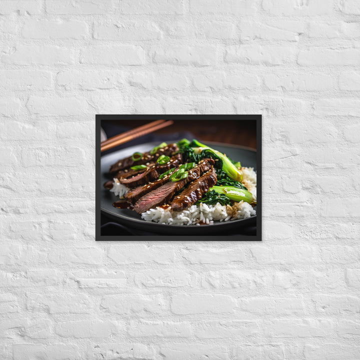 Asian Style Skirt Steak Framed poster 🤤 from Yumify.AI