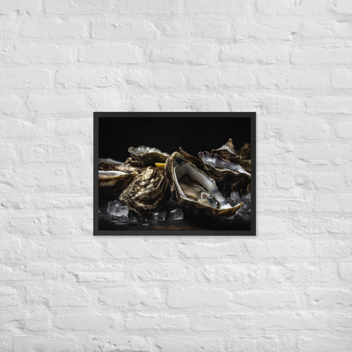 Savory Belon Oysters Framed poster 🤤 from Yumify.AI