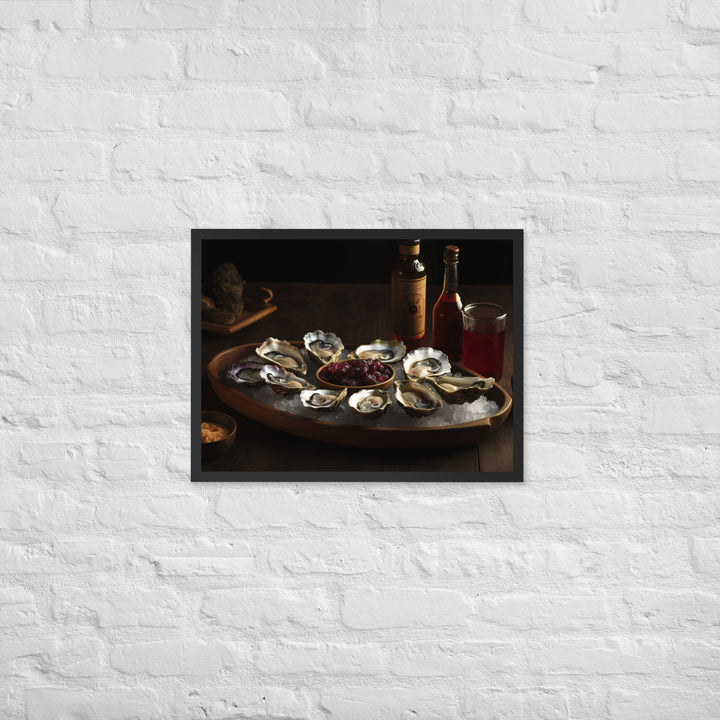 Savor the Sweetness of Kumamoto Oysters Framed poster 🤤 from Yumify.AI