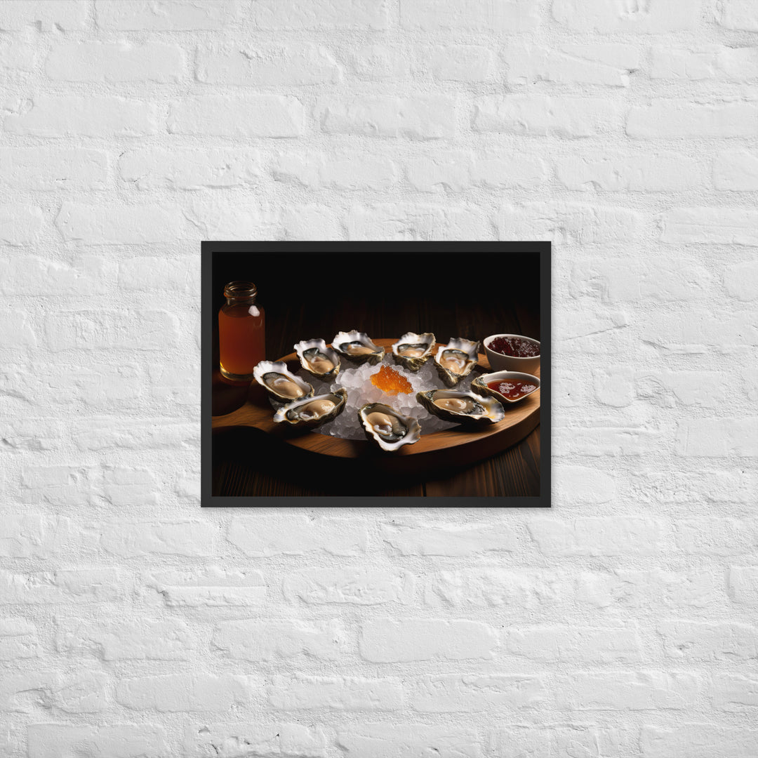 Savor the Sweetness of Kumamoto Oysters Framed poster 🤤 from Yumify.AI