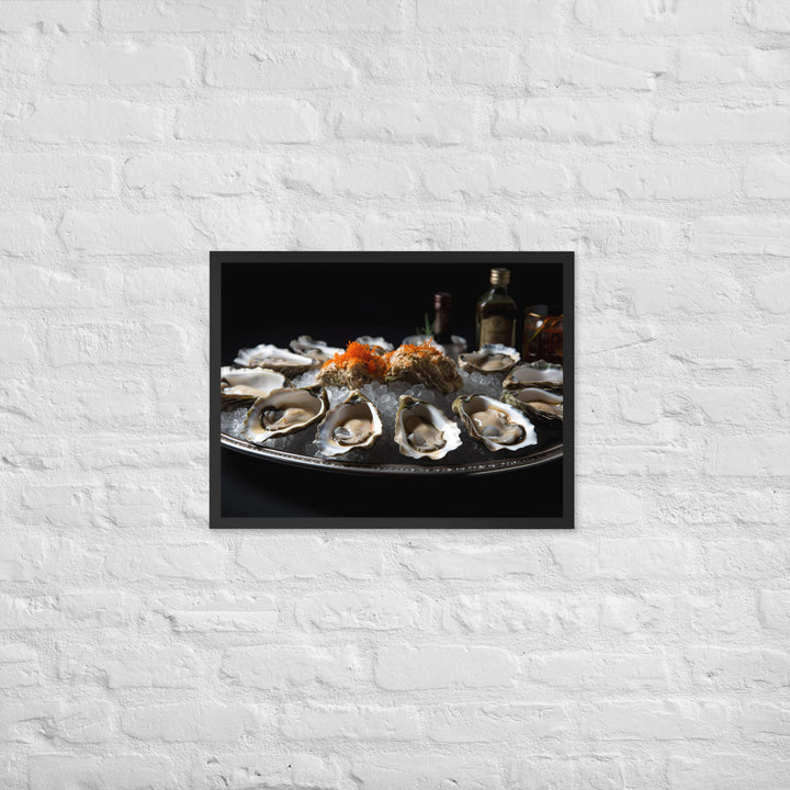 Kumamoto Oysters A Sensuous Delight Framed poster 🤤 from Yumify.AI