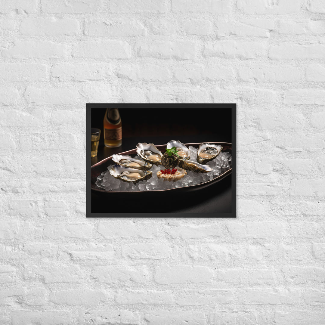 Kumamoto Oysters A Sensuous Delight Framed poster 🤤 from Yumify.AI