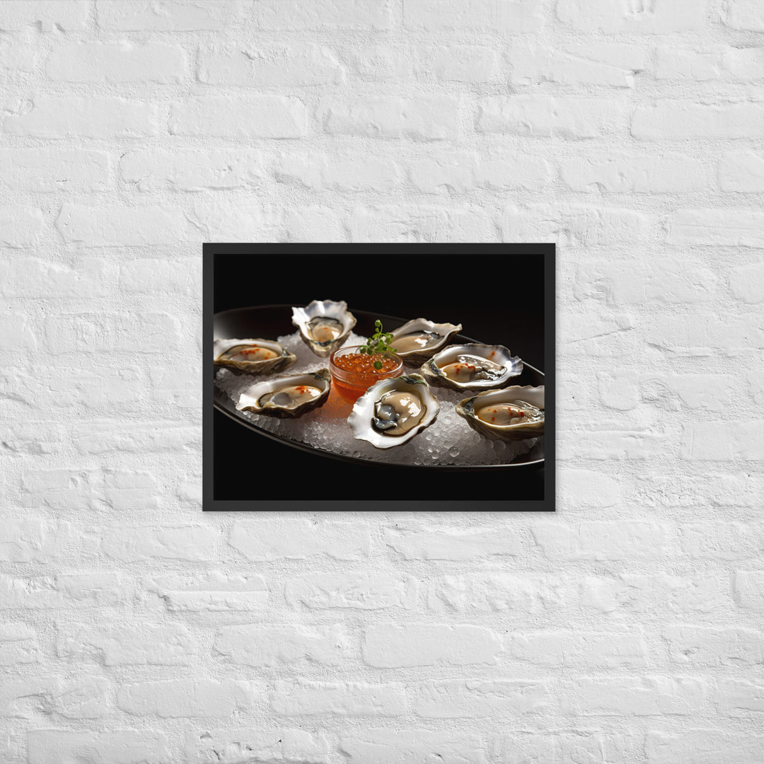 Kumamoto Oysters A Sensuous Delight Framed poster 🤤 from Yumify.AI