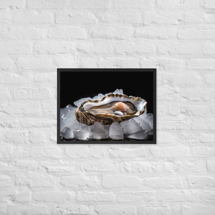 Freshly Shucked Wellfleet Oyster Framed poster 🤤 from Yumify.AI