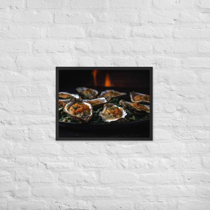 Eastern Oysters Rockefeller Framed poster 🤤 from Yumify.AI