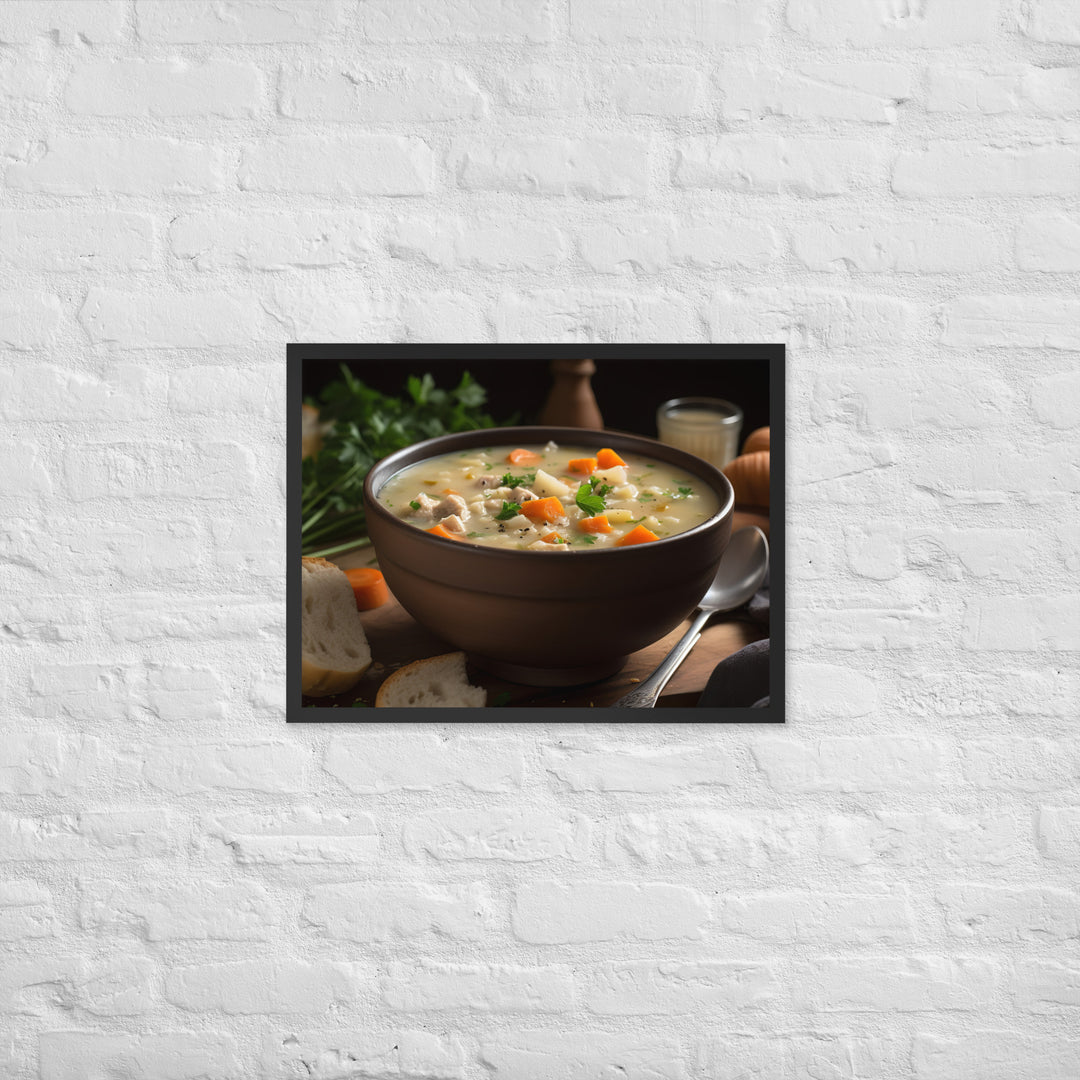 Eastern Oyster Chowder Framed poster 🤤 from Yumify.AI