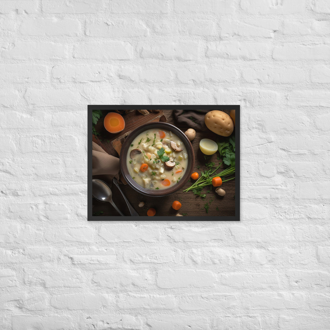 Eastern Oyster Chowder Framed poster 🤤 from Yumify.AI