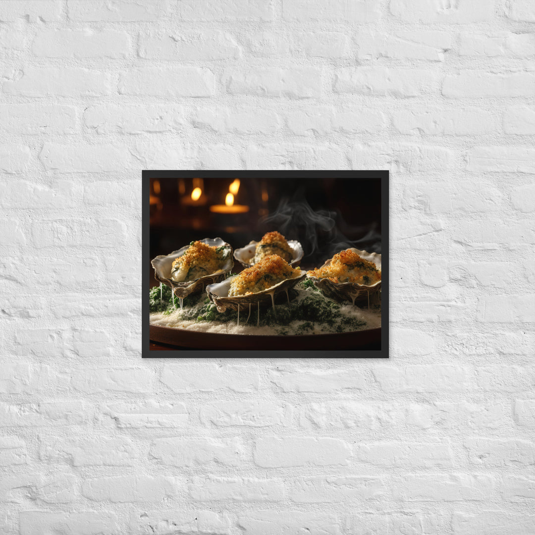 Blue Point Oysters Rockefeller Framed poster 🤤 from Yumify.AI