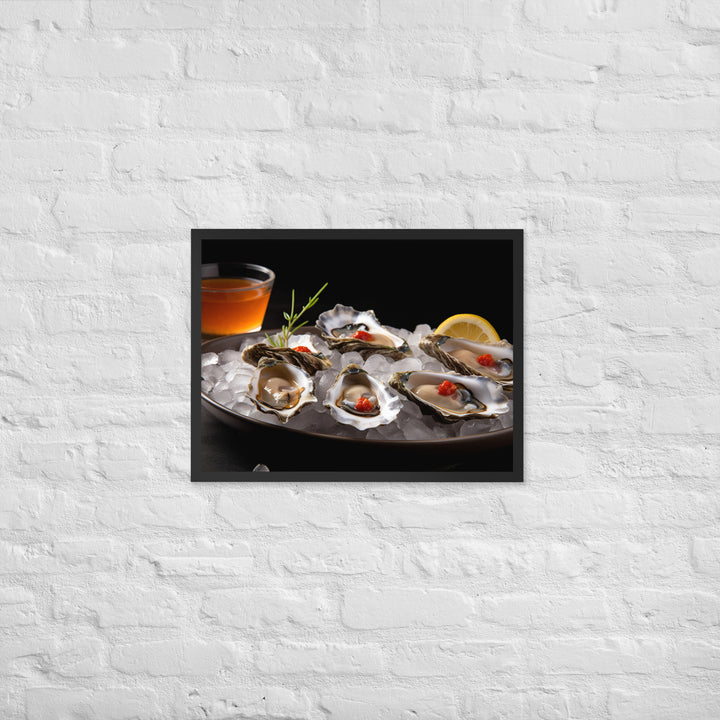 A Taste of the Pacific Fresh Kumamoto Oysters Framed poster 🤤 from Yumify.AI