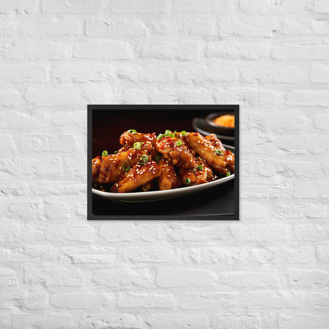 Teriyaki Wings Framed poster 🤤 from Yumify.AI