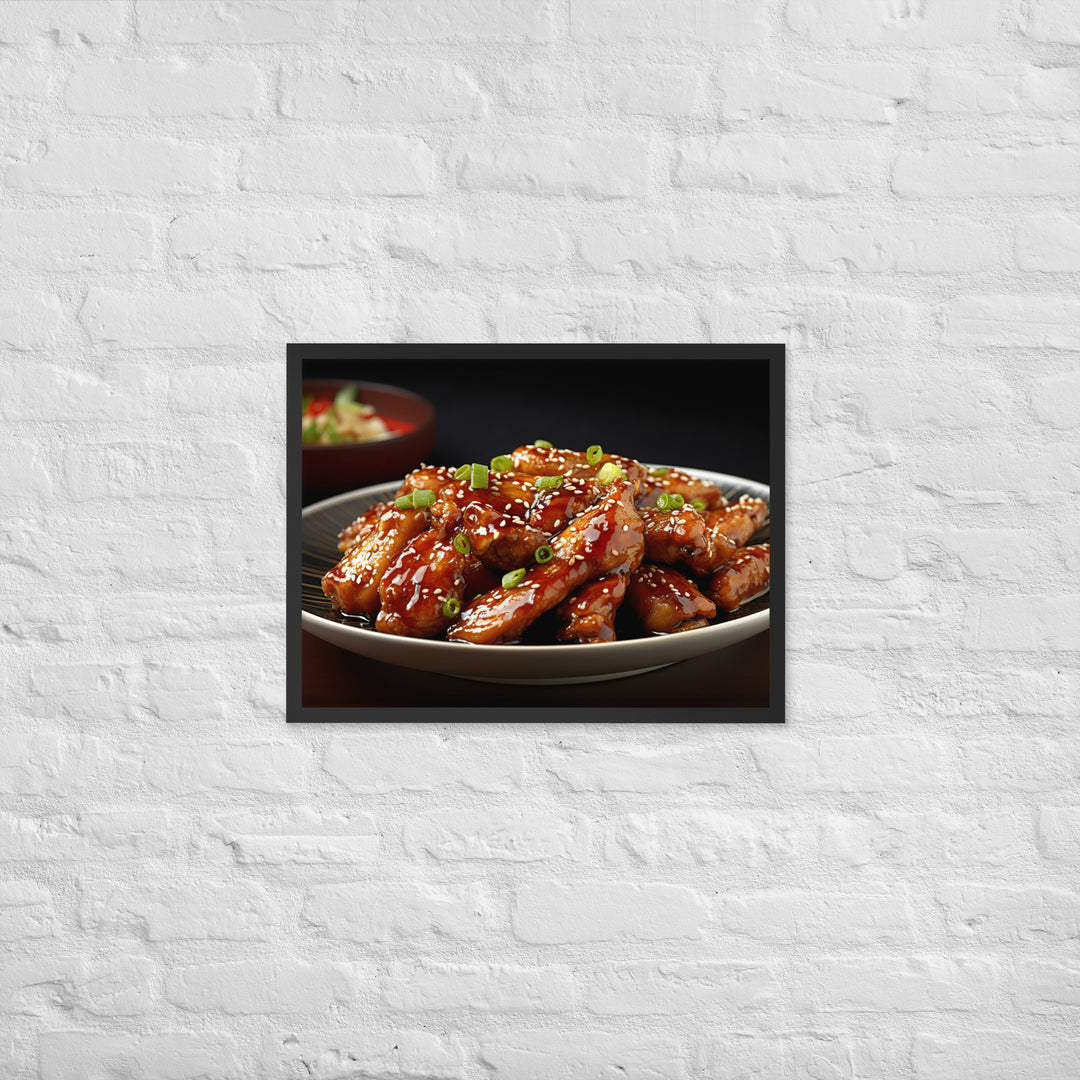 Teriyaki Wings Framed poster 🤤 from Yumify.AI