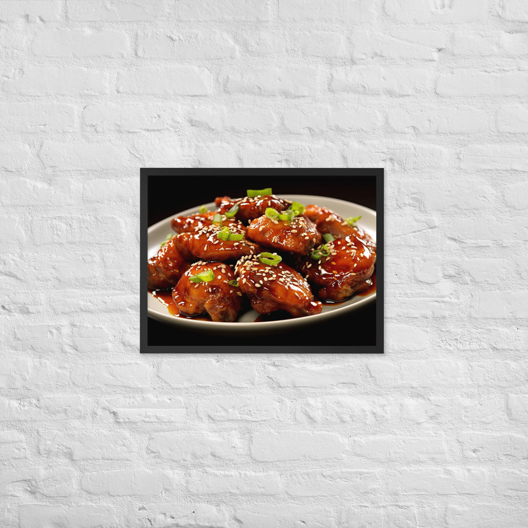 Teriyaki Wings Framed poster 🤤 from Yumify.AI