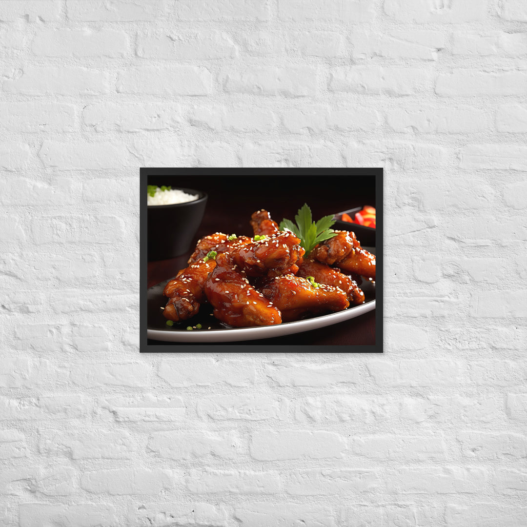 Teriyaki Wings Framed poster 🤤 from Yumify.AI