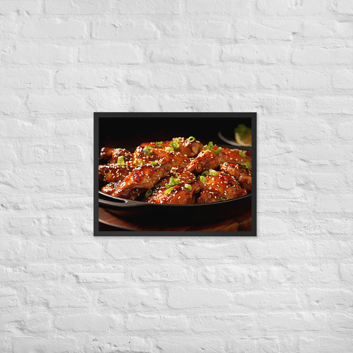 Spicy Korean Wings Framed poster 🤤 from Yumify.AI