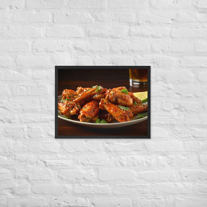 Mango Habanero Wings Framed poster 🤤 from Yumify.AI