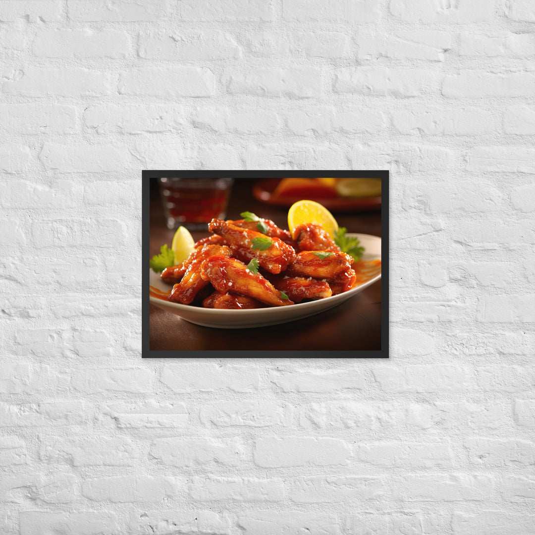 Mango Habanero Wings Framed poster 🤤 from Yumify.AI