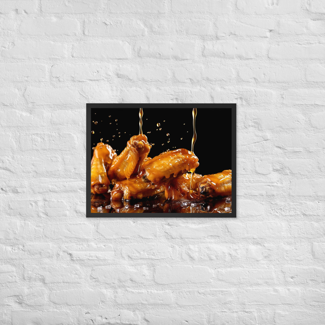 Honey Mustard Wings Framed poster 🤤 from Yumify.AI