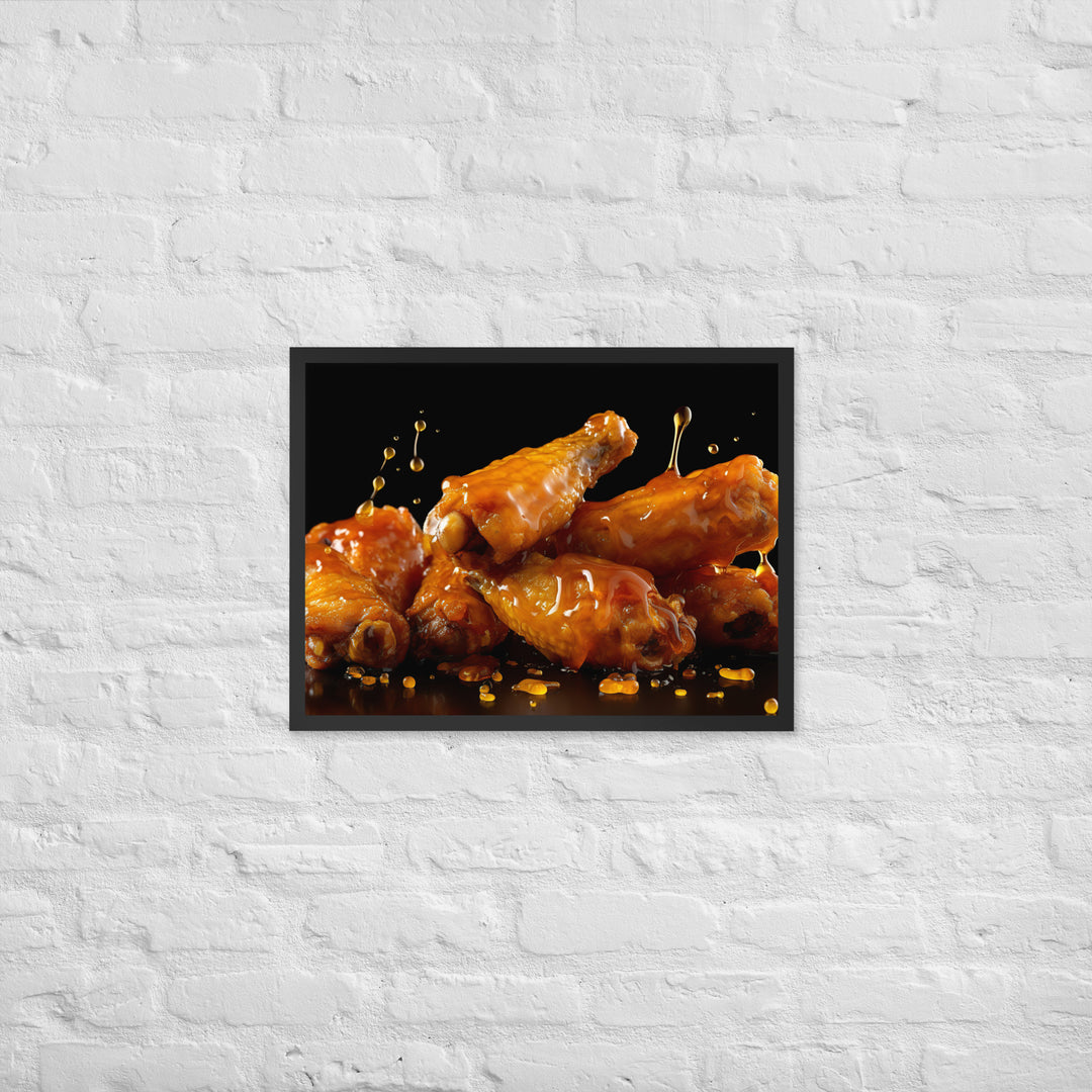 Honey Mustard Wings Framed poster 🤤 from Yumify.AI