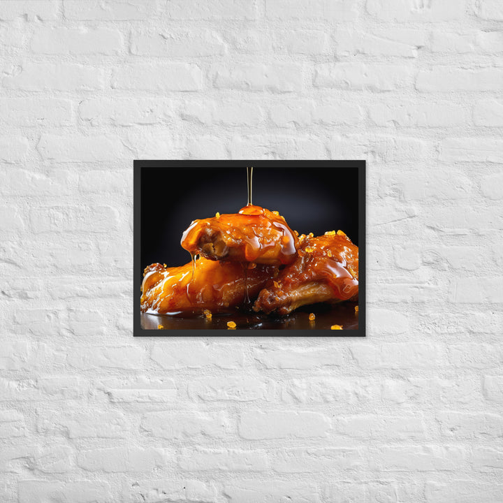 Honey Mustard Wings Framed poster 🤤 from Yumify.AI