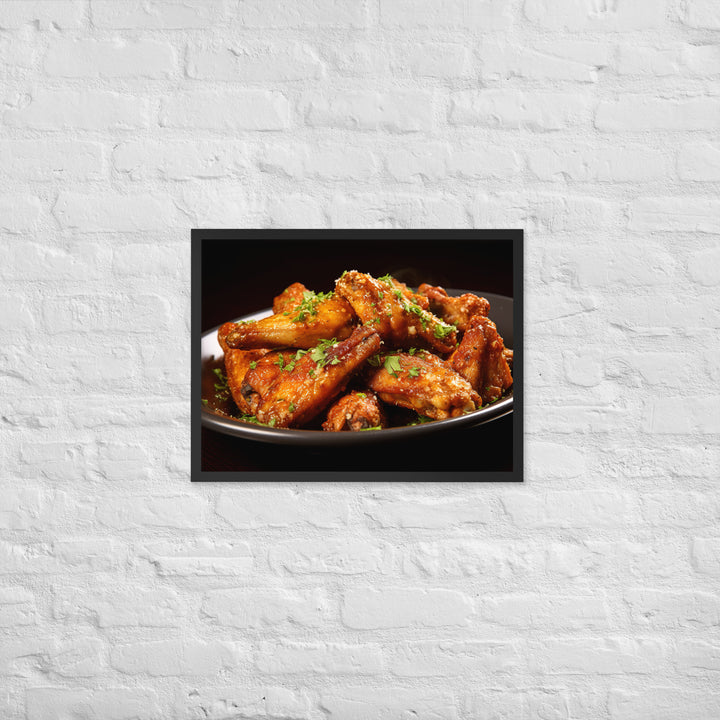 Garlic Parmesan Wings Framed poster 🤤 from Yumify.AI