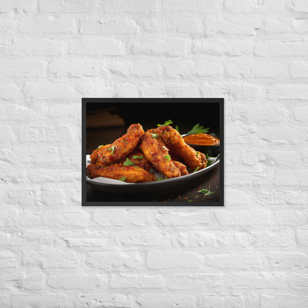 Cajun Wings Framed poster 🤤 from Yumify.AI