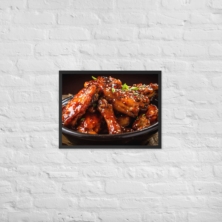 BBQ Wings Framed poster 🤤 from Yumify.AI