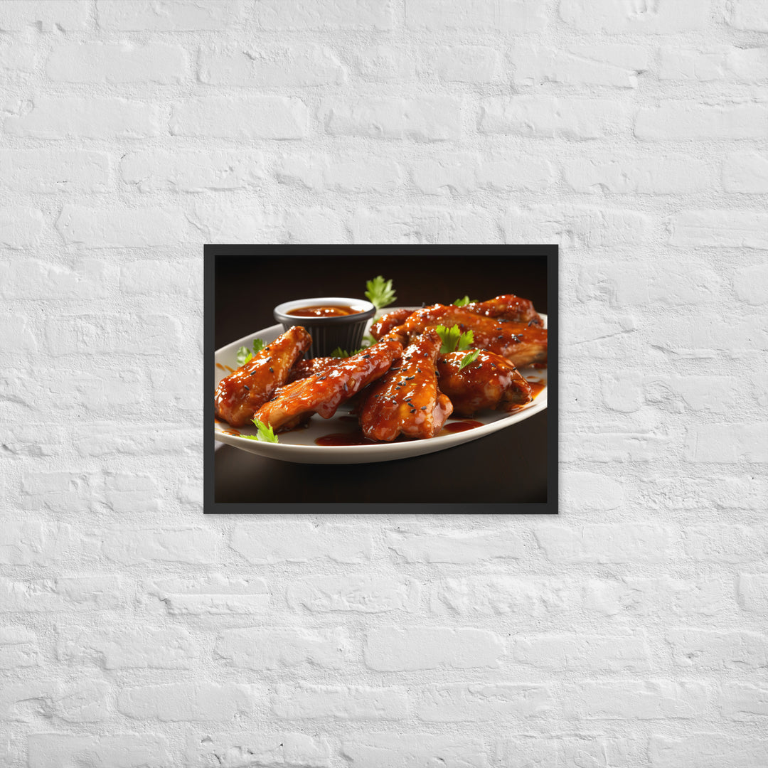 BBQ Wings Framed poster 🤤 from Yumify.AI